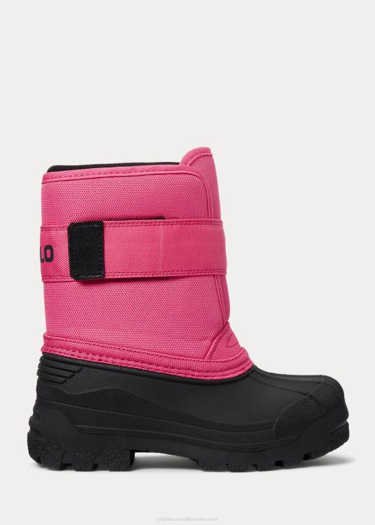 baja pink nylon sort børn Ralph Lauren everlee fleeceforet støvle Z426B7650