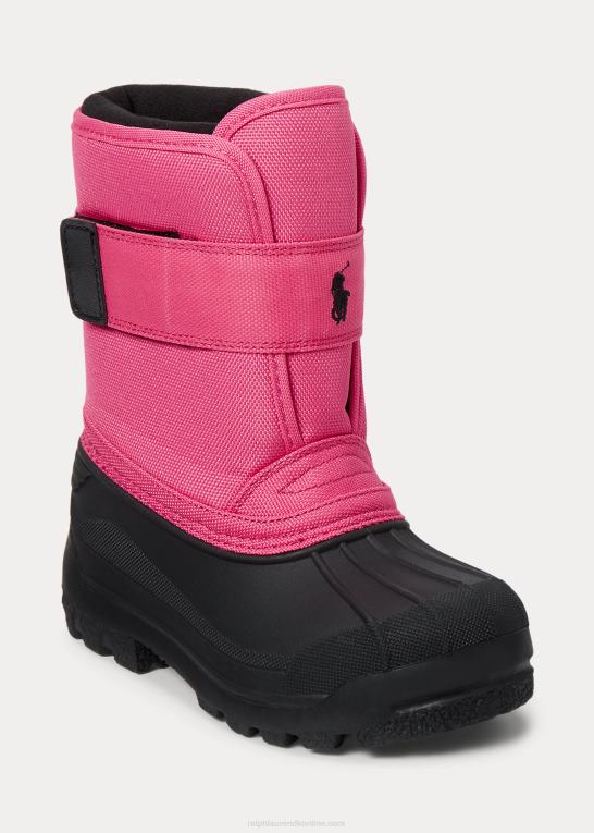 baja pink nylon sort børn Ralph Lauren everlee fleeceforet støvle Z426B7650