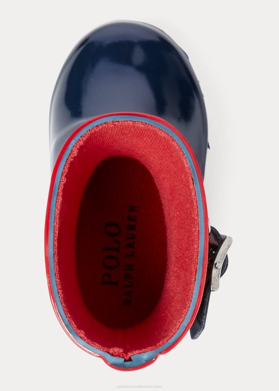 marineblå/rød børn Ralph Lauren ralph regnstøvle Z426B7274