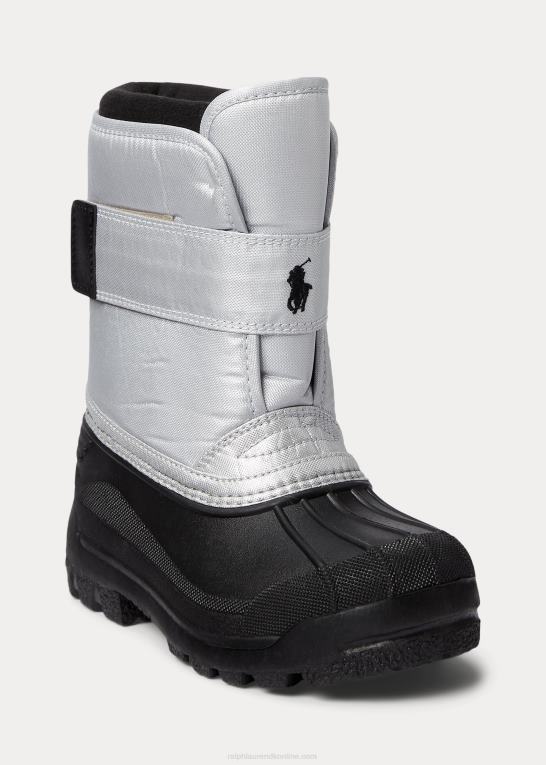 sølv nylon sort børn Ralph Lauren everlee fleeceforet støvle Z426B6701