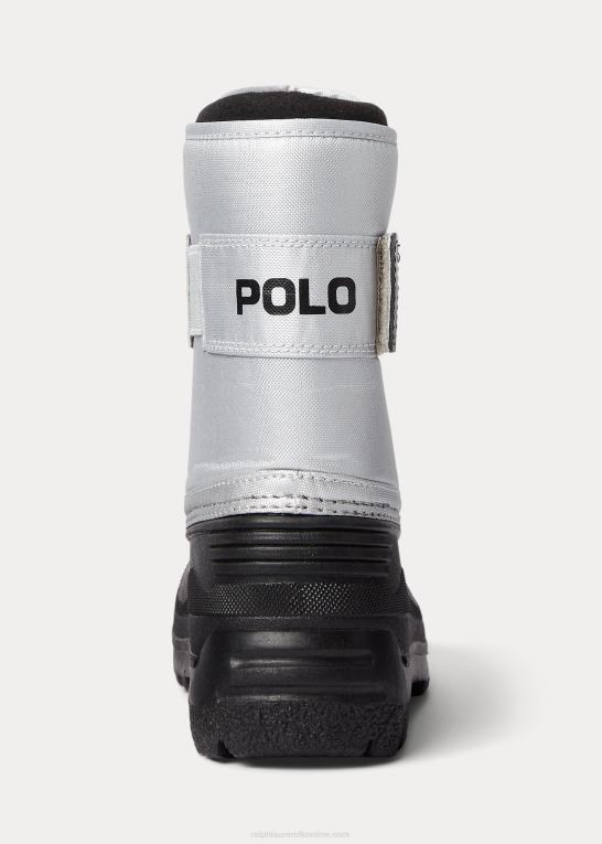 sølv nylon sort børn Ralph Lauren everlee fleeceforet støvle Z426B6701