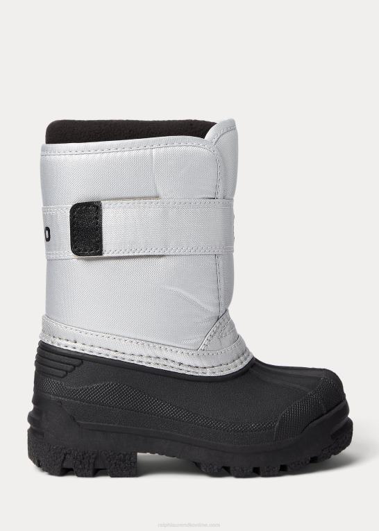 sølv nylon sort børn Ralph Lauren everlee fleeceforet støvle Z426B7645