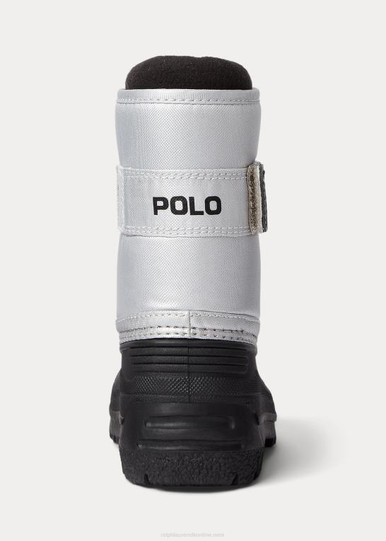 sølv nylon sort børn Ralph Lauren everlee fleeceforet støvle Z426B7645