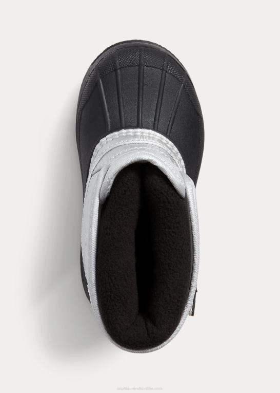 sølv nylon sort børn Ralph Lauren everlee fleeceforet støvle Z426B7645