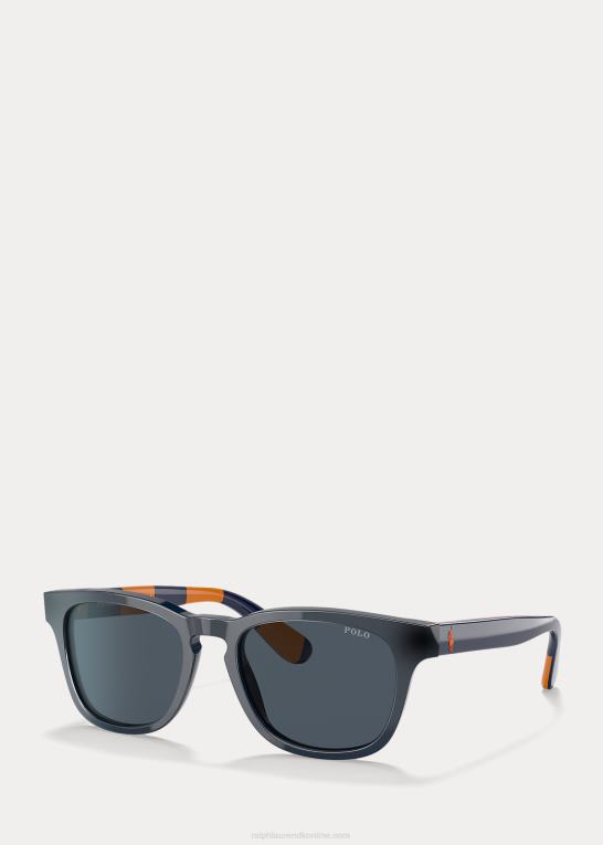 skinnende blå/orange stribe børn Ralph Lauren stribede solbriller Z426B6268
