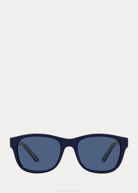 skinnende marineblå børn Ralph Lauren polobjørn solbriller Z426B6296