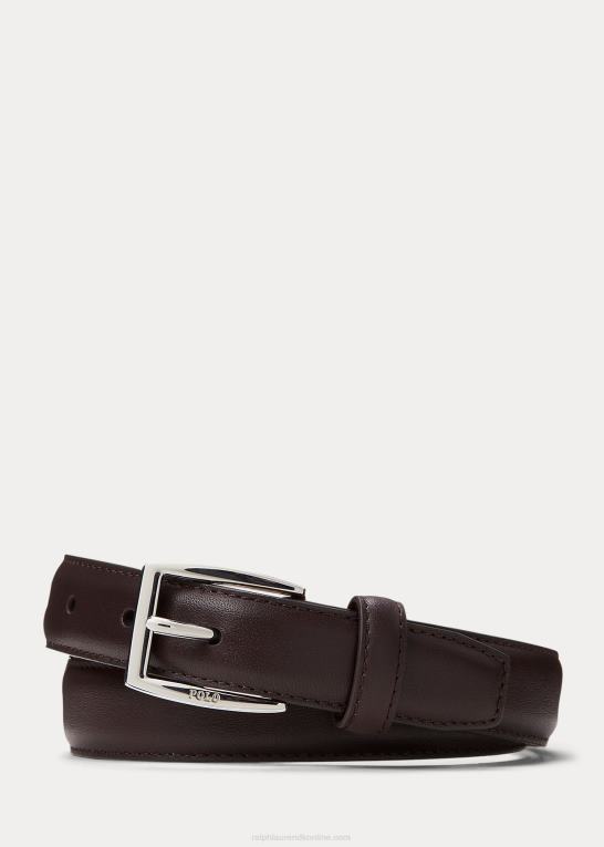 Brun børn Ralph Lauren bælte i kalveskind Z426B6302