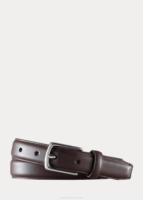 Brun børn Ralph Lauren kalveskindsbælte Z426B6333