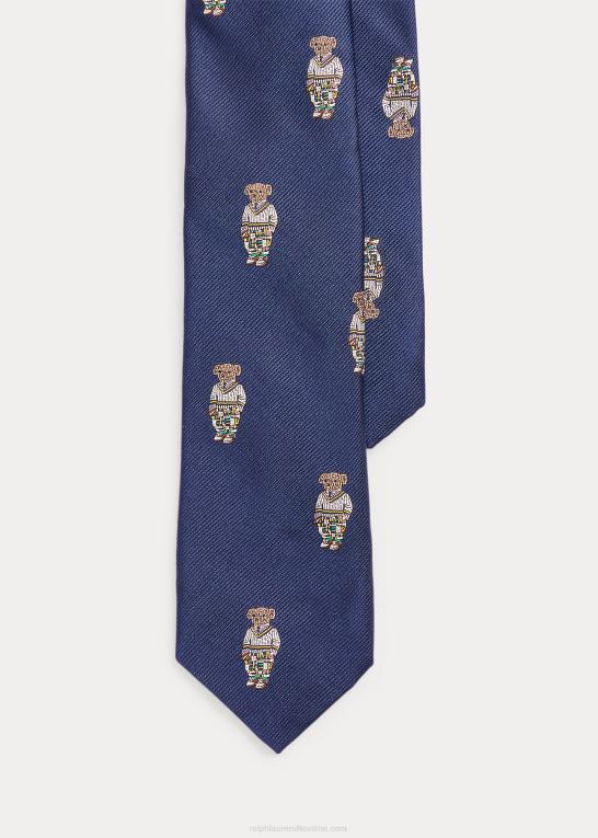 flåde børn Ralph Lauren polo bear silke repp slips Z426B6196