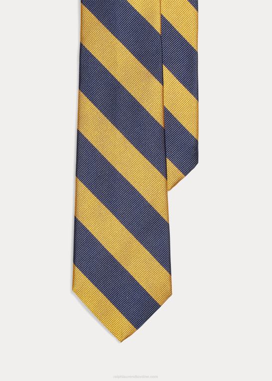 navy/guld børn Ralph Lauren stribet silke repp slips Z426B6078