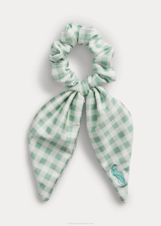falmet mynte børn Ralph Lauren gingham svømmescrunchie Z426B7174