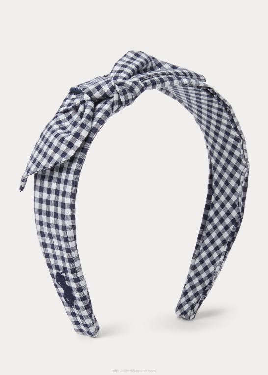 newport flåde børn Ralph Lauren pandebånd af bomuld med pindsløjfe Z426B7169