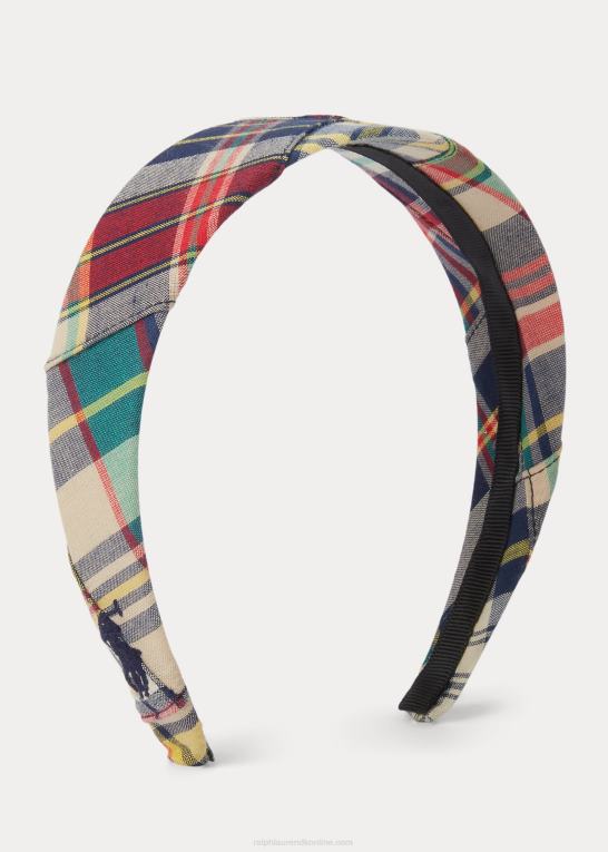 watchill patchwork børn Ralph Lauren plaid pandebånd i bomuld Z426B7168