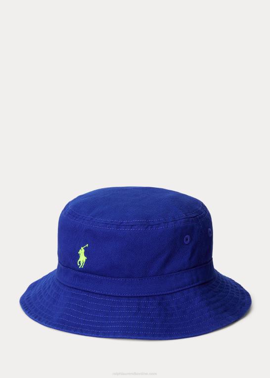 arv royal børn Ralph Lauren bøttehat i bomuldstwill Z426B6498