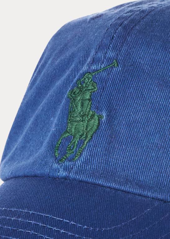 blå yacht børn Ralph Lauren stor pony chino baseballkasket Z426B5933