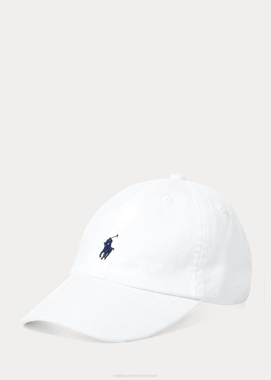 hvid børn Ralph Lauren bomuld chino baseball kasket Z426B5952