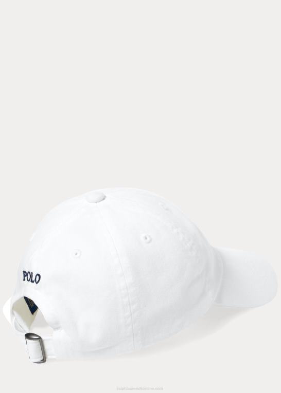 hvid børn Ralph Lauren bomuld chino baseball kasket Z426B5952