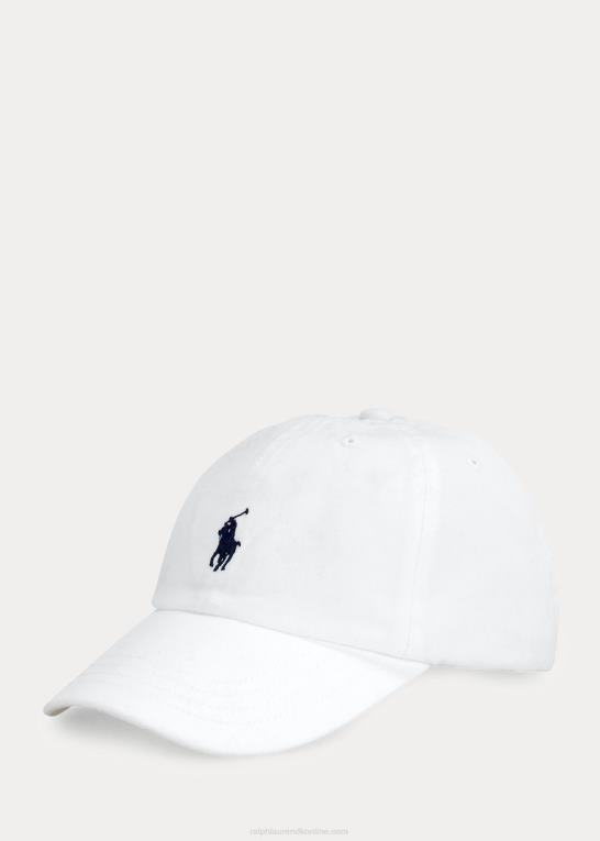 hvid børn Ralph Lauren bomuld chino baseball kasket Z426B6322