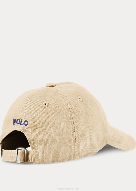 kaki børn Ralph Lauren bomuld chino baseball kasket Z426B5956