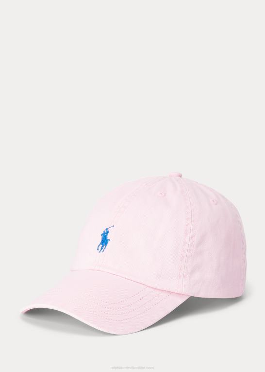 karmel pink børn Ralph Lauren bomuld chino kuglehætte Z426B6484