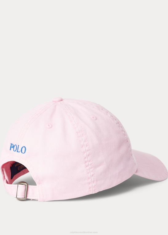 karmel pink børn Ralph Lauren bomuld chino kuglehætte Z426B6484