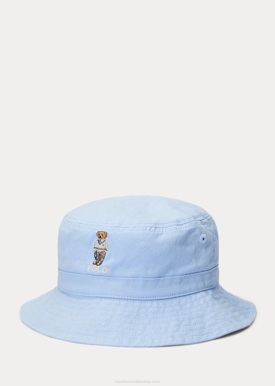 kontor blå børn Ralph Lauren polobjørn bøttehat i bomuldstwill Z426B5803