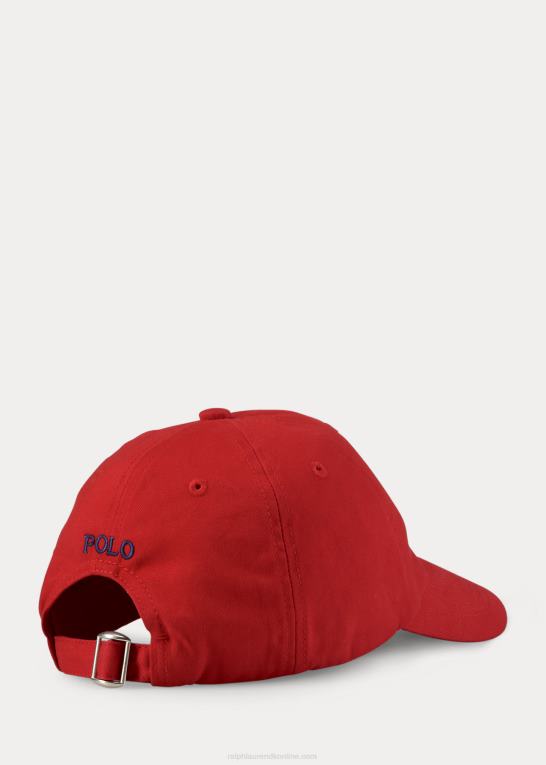 rl 2000 rød børn Ralph Lauren bomuld chino baseball kasket Z426B5953
