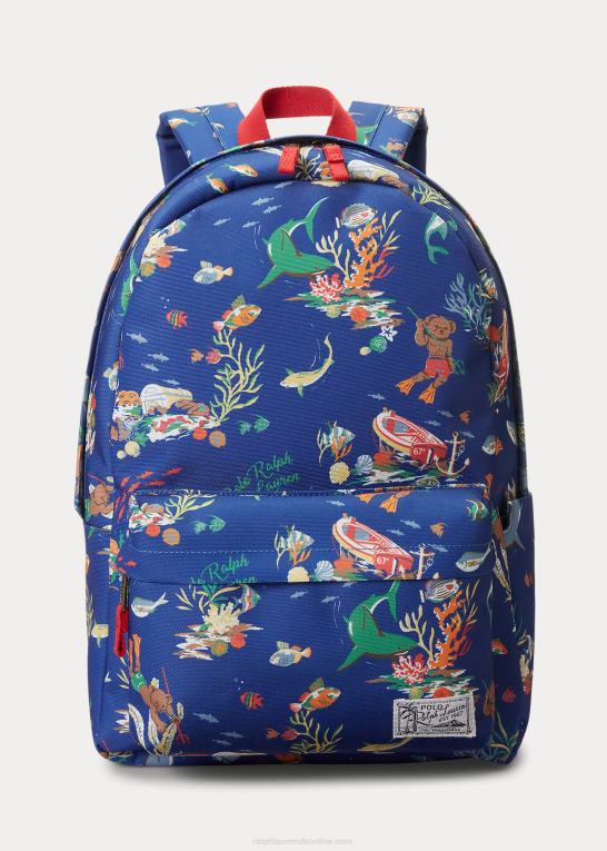blåt bearwaiian print børn Ralph Lauren polo bjørn rygsæk Z426B9833
