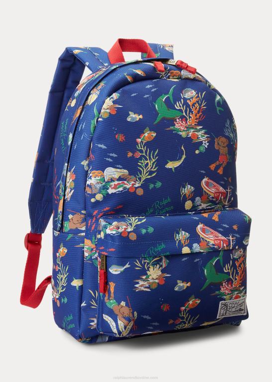 blåt bearwaiian print børn Ralph Lauren polo bjørn rygsæk Z426B9833