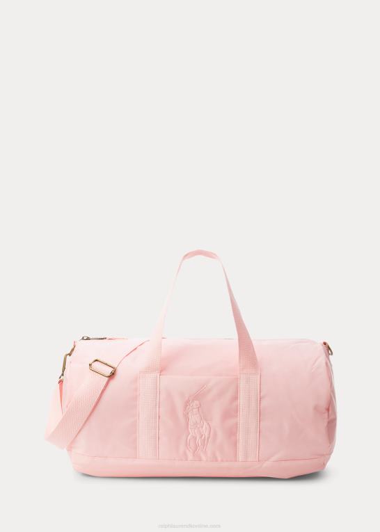 lyserød børn Ralph Lauren stor pony ripstop duffel Z426B7131