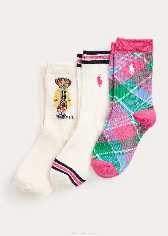 assorteret børn Ralph Lauren polo bear crew sok 3-pak Z426B9957