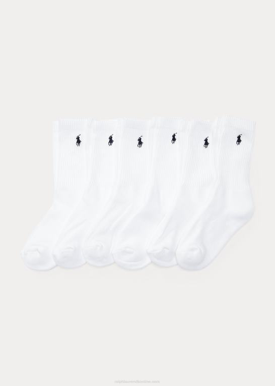 børn Ralph Lauren klassisk besætningssok 6-pak Z426B6331