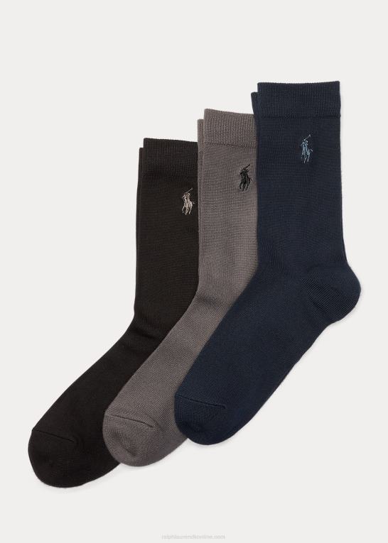 marine assorteret børn Ralph Lauren superblød flad 3-pak Z426B5951