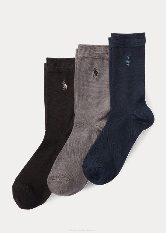 marine assorteret børn Ralph Lauren superblød flad 3-pak Z426B6318
