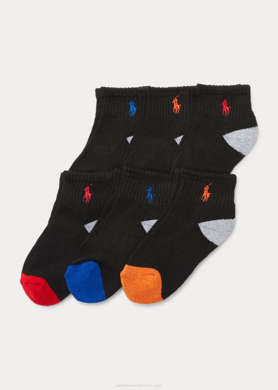 sort børn Ralph Lauren ankelsok 6-pak Z426B5959