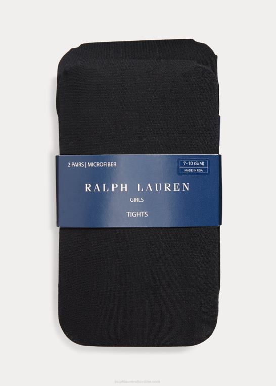 sort børn Ralph Lauren strømpebukser 2-pak Z426B7254