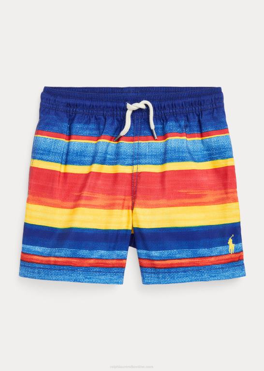 blå/gul stribe børn Ralph Lauren rejsende badebukser Z426B5855