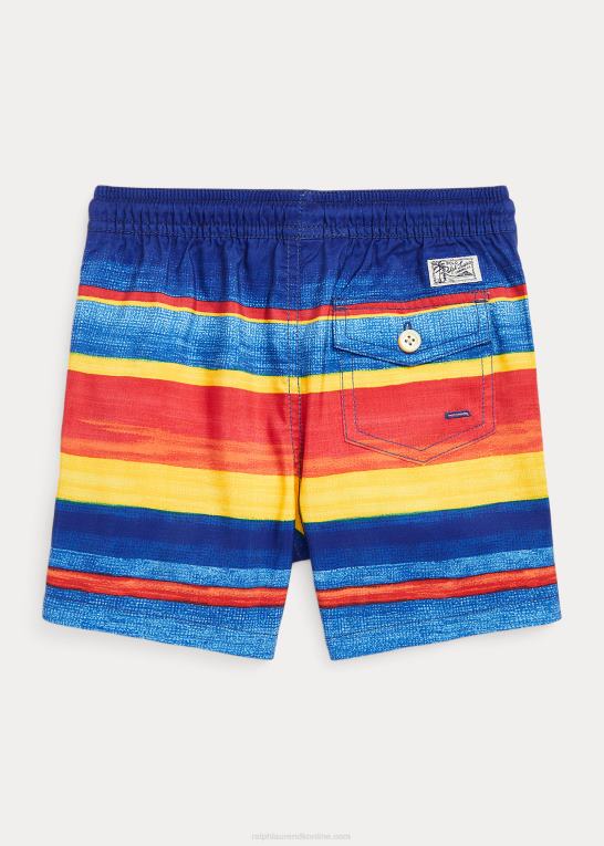 blå/gul stribe børn Ralph Lauren rejsende badebukser Z426B5855