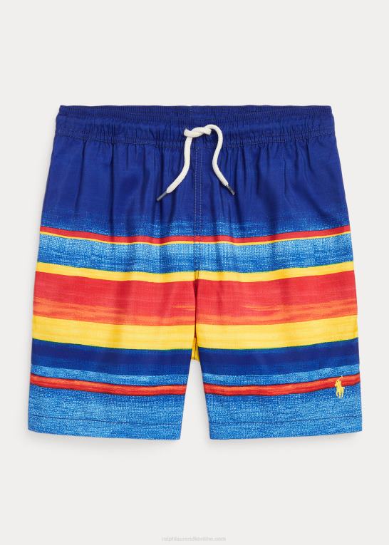 blå/gul stribe børn Ralph Lauren rejsende badebukser Z426B6226