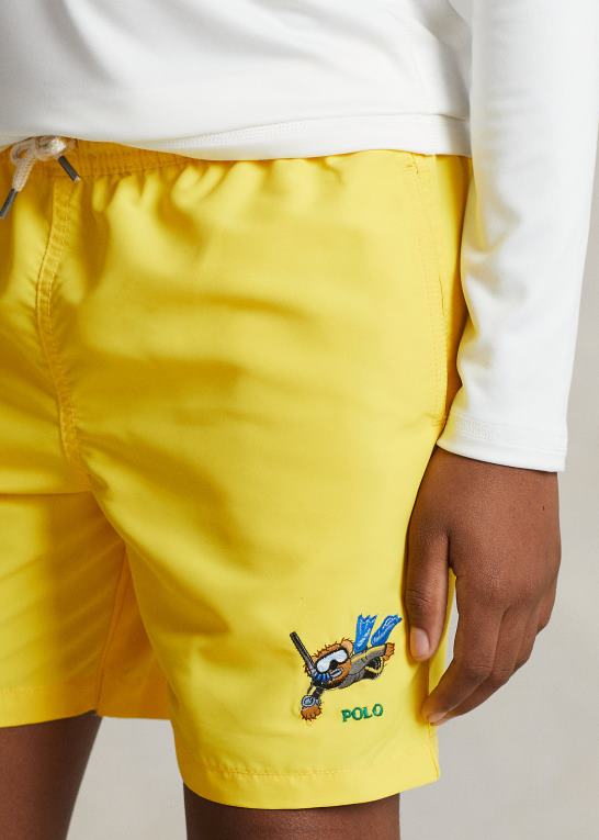 citronknus børn Ralph Lauren rejsende polobjørn badebukser Z426B6011