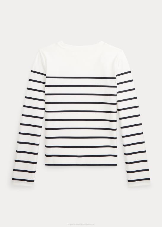 dækvask hvid/marineblå børn Ralph Lauren stribet strækudslætsbeskyttelse Z426B7340
