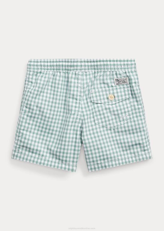 falmet mynte gingham børn Ralph Lauren rejsende badebukser Z426B5780