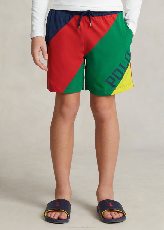 farveblok børn Ralph Lauren rejsende stretch badebukser Z426B5976