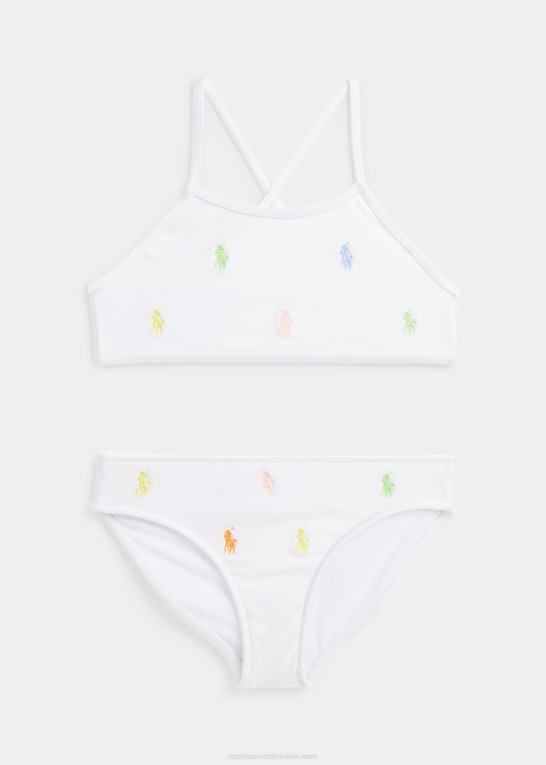 hvid børn Ralph Lauren polo pony todelt badedragt Z426B6867