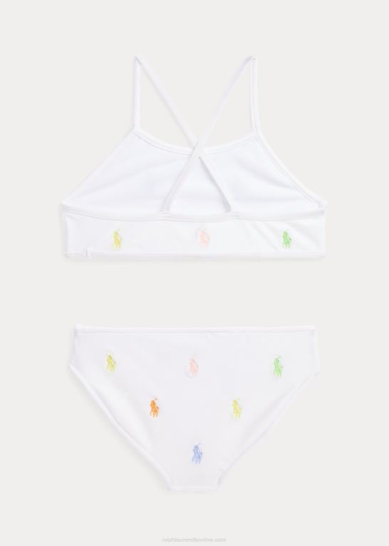 hvid børn Ralph Lauren polo pony todelt badedragt Z426B6867