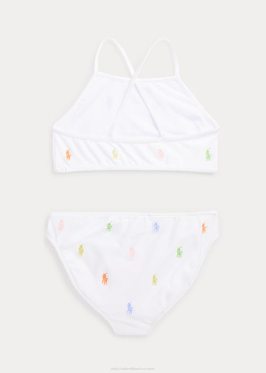 hvid børn Ralph Lauren polo pony todelt badedragt Z426B7329
