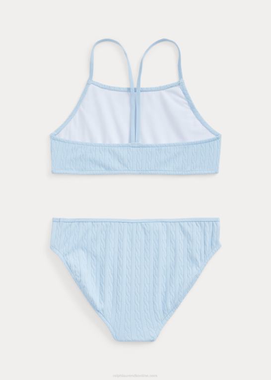 kontor blå børn Ralph Lauren stræk jacquard todelt badedragt Z426B7336