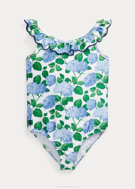 lenox hortensia blomster børn Ralph Lauren blomstret badedragt i et stykke med flæser Z426B6864