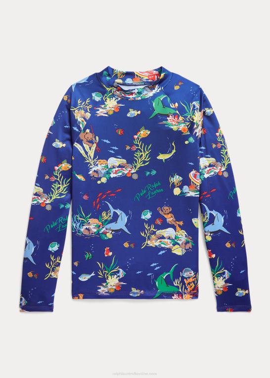 ligaer nedenfor børn Ralph Lauren polo bear performance jersey rash guard Z426B6138
