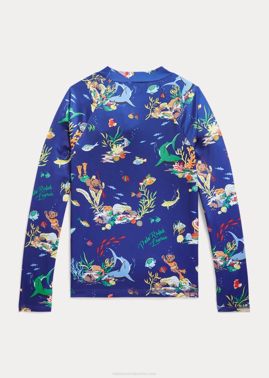 ligaer nedenfor børn Ralph Lauren polo bear performance jersey rash guard Z426B6138